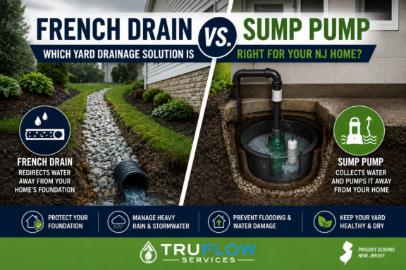 French Drain vs. Sump Pump Which Yard Drainage Solution Is Right for Your NJ Home